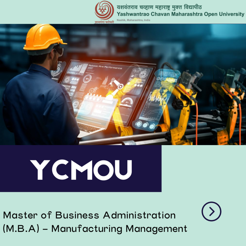 YCMOU - MBA- MANUFACTURING MANAGEMENT